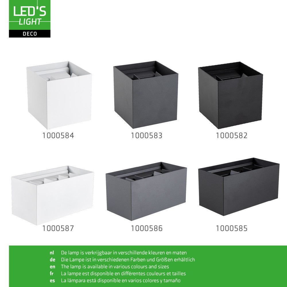 Lumo Cube Zwart - Wandarmatuur zonder lichtbron - Excl 1xG9 - IP65 - LED.nl