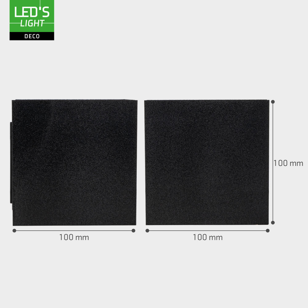 Lumo Qube Wandlamp Buitenlamp met Lichtbron - wandarmatuur - 380lm 1800K - Zwart - IP54 - LED.nl