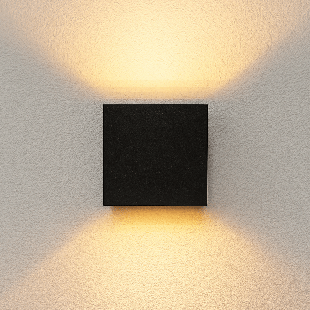 Lumo Qube Wandlamp Buitenlamp met Lichtbron - wandarmatuur - 380lm 1800K - Zwart - IP54 - LED.nl