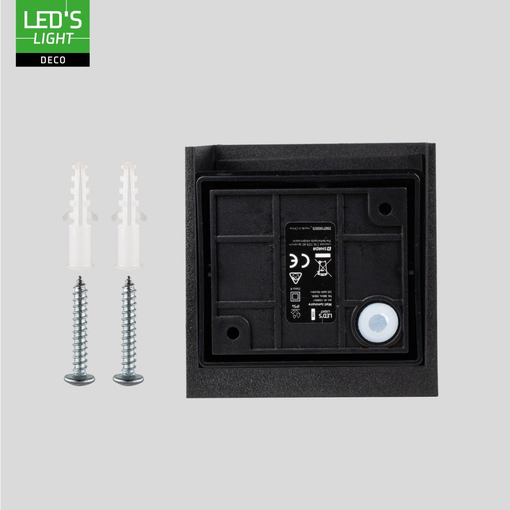 Lumo Qube Wandlamp Buitenlamp met Lichtbron - wandarmatuur - 380lm 1800K - Zwart - IP54 - LED.nl