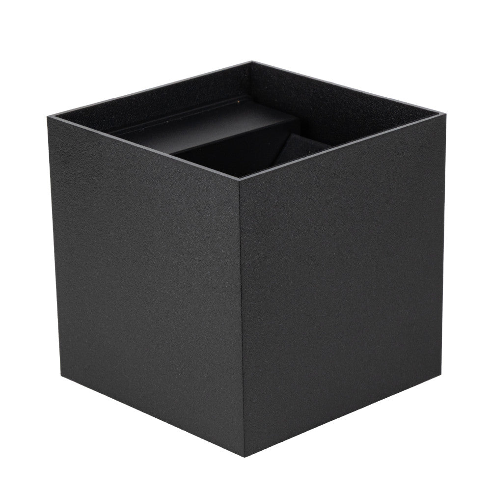 Lumo Qube Wandlamp Buitenlamp met Lichtbron - wandarmatuur - 380lm 1800K - Zwart - IP54 - LED.nl