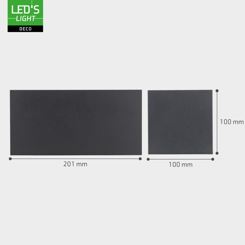 Lumo Recta Antraciet - Wandarmatuur zonder lichtbron - Excl 2xG9 - IP65 - LED.nl