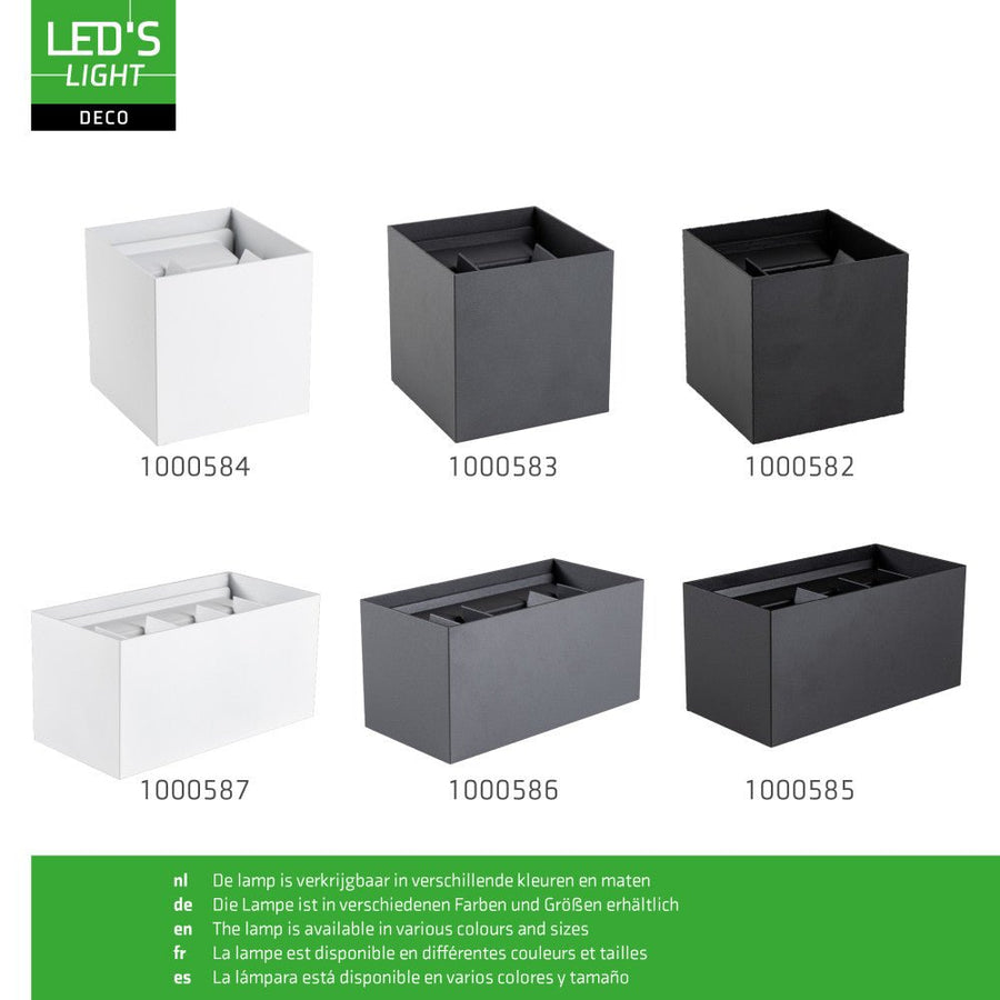 Lumo Recta Zwart - Wandarmatuur zonder lichtbron - Excl 2xG9 - IP65 Wandlampen LED.nl