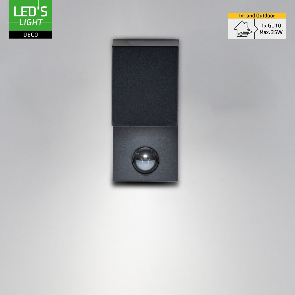 NØRD Down Sensor - Aluminium - 1xGU10 - Zwart - IP44 - LED.nl