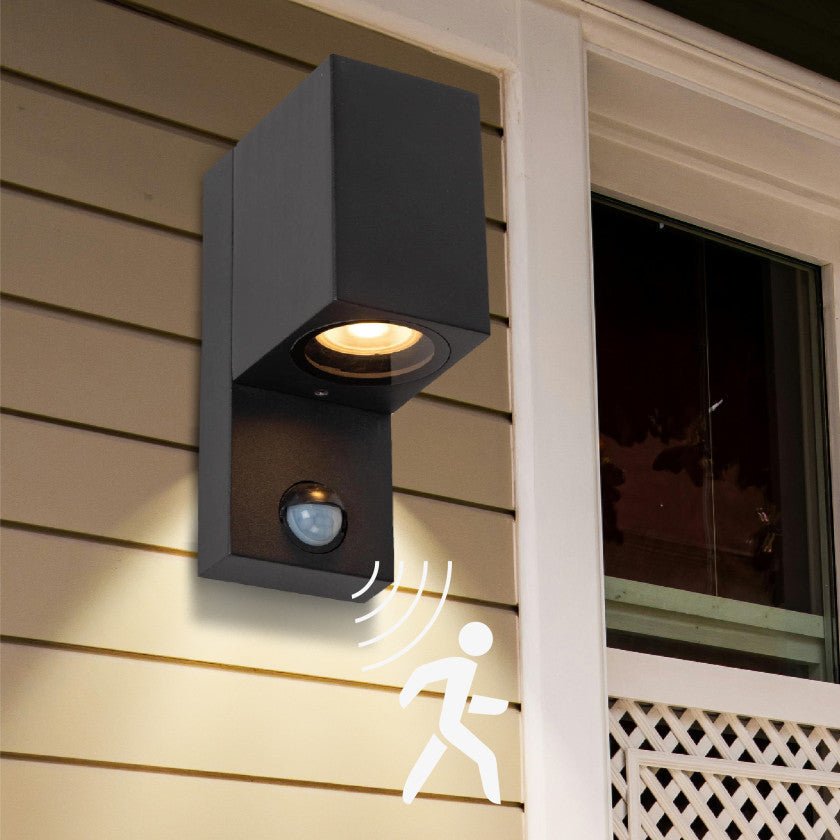 NØRD Down Sensor - Aluminium - 1xGU10 - Zwart - IP44 - LED.nl