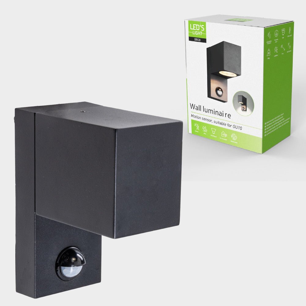 NØRD Down Sensor - Aluminium - 1xGU10 - Zwart - IP44 - LED.nl