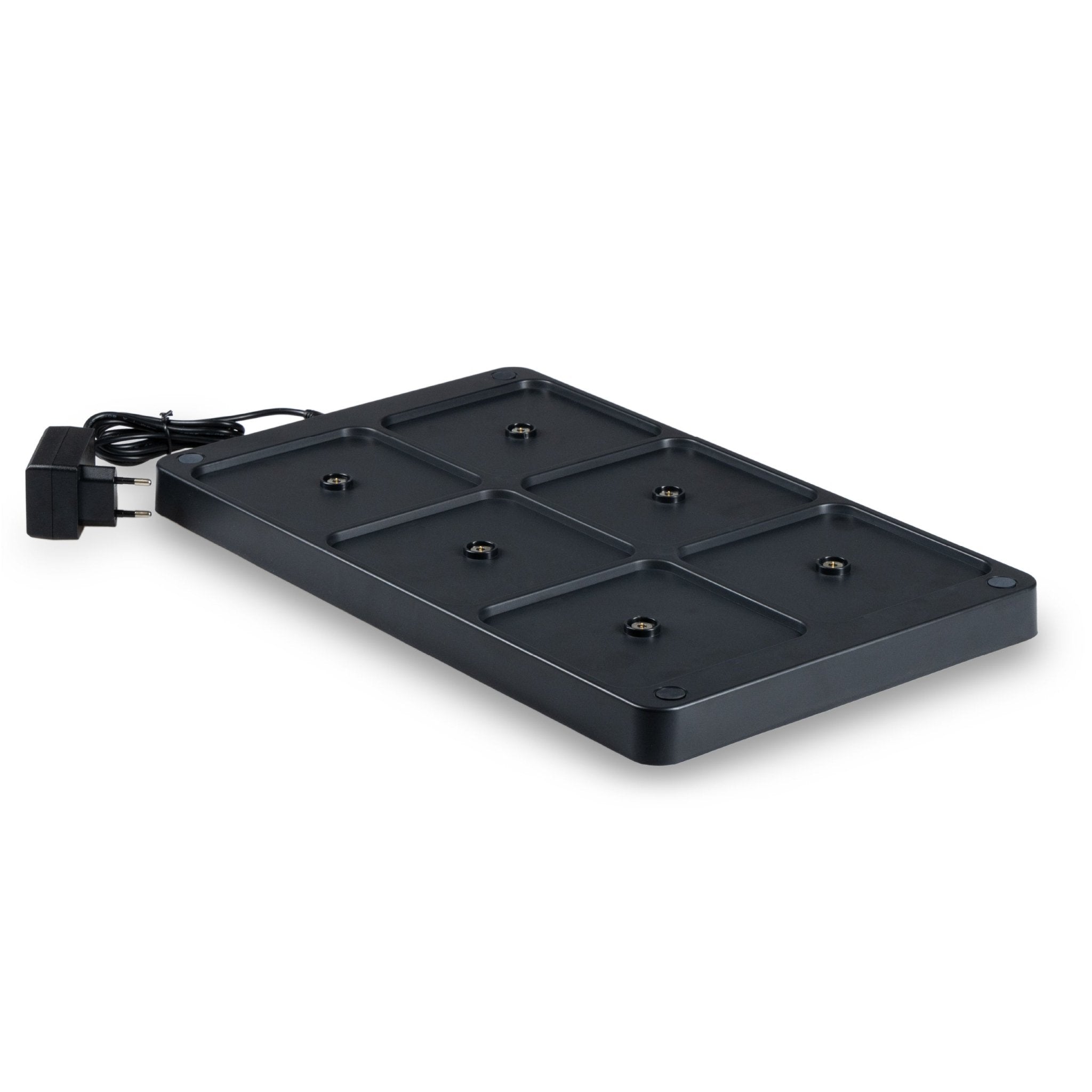 Oplaadstation voor 6 oplaadbare LED tafellampen - Docking met voeding - Zwart - LED.nl