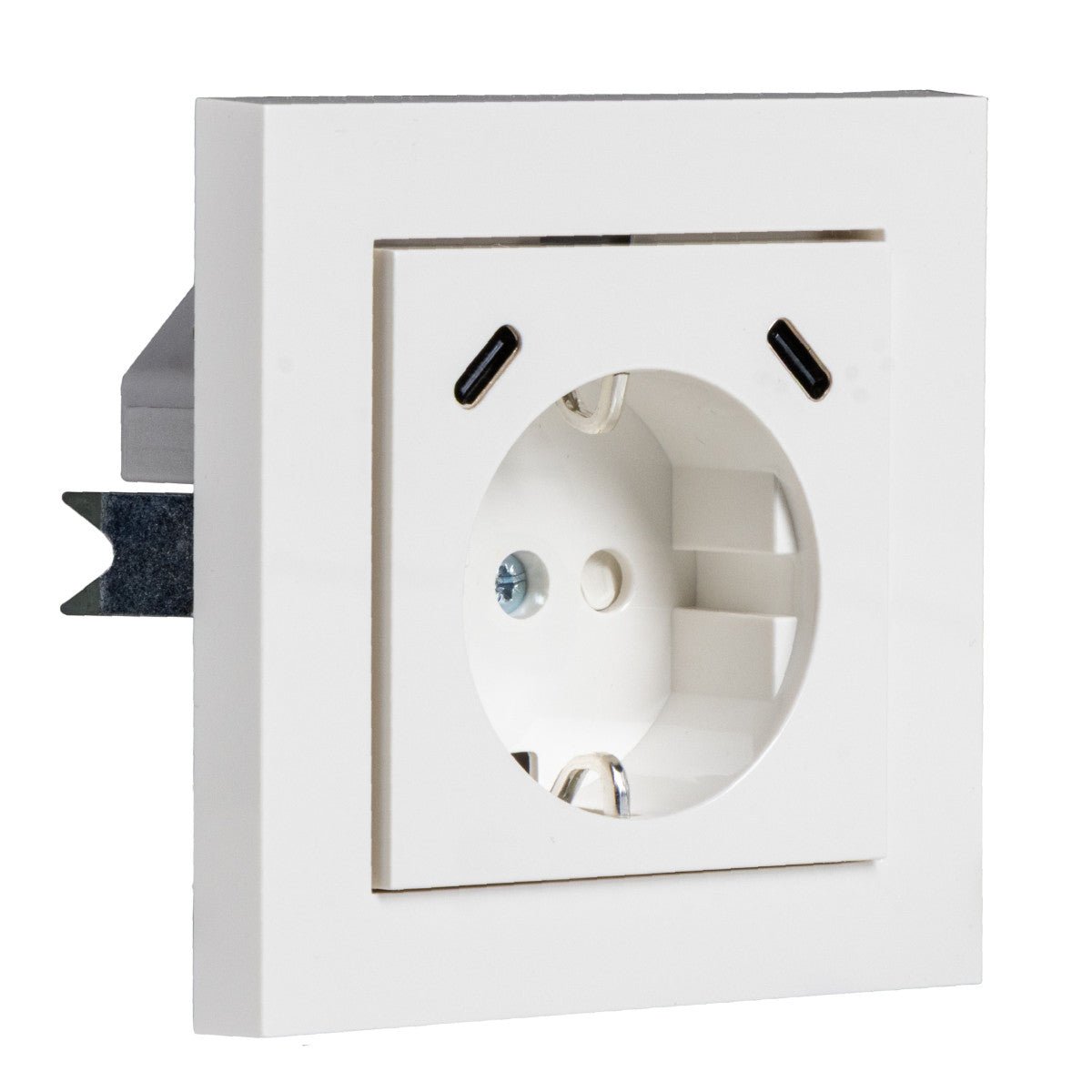 ProCharge USB - C wandcontactdoos inbouw met USB - 2 snelladers USB - C poorten - Universeel - Wit - LED.nl