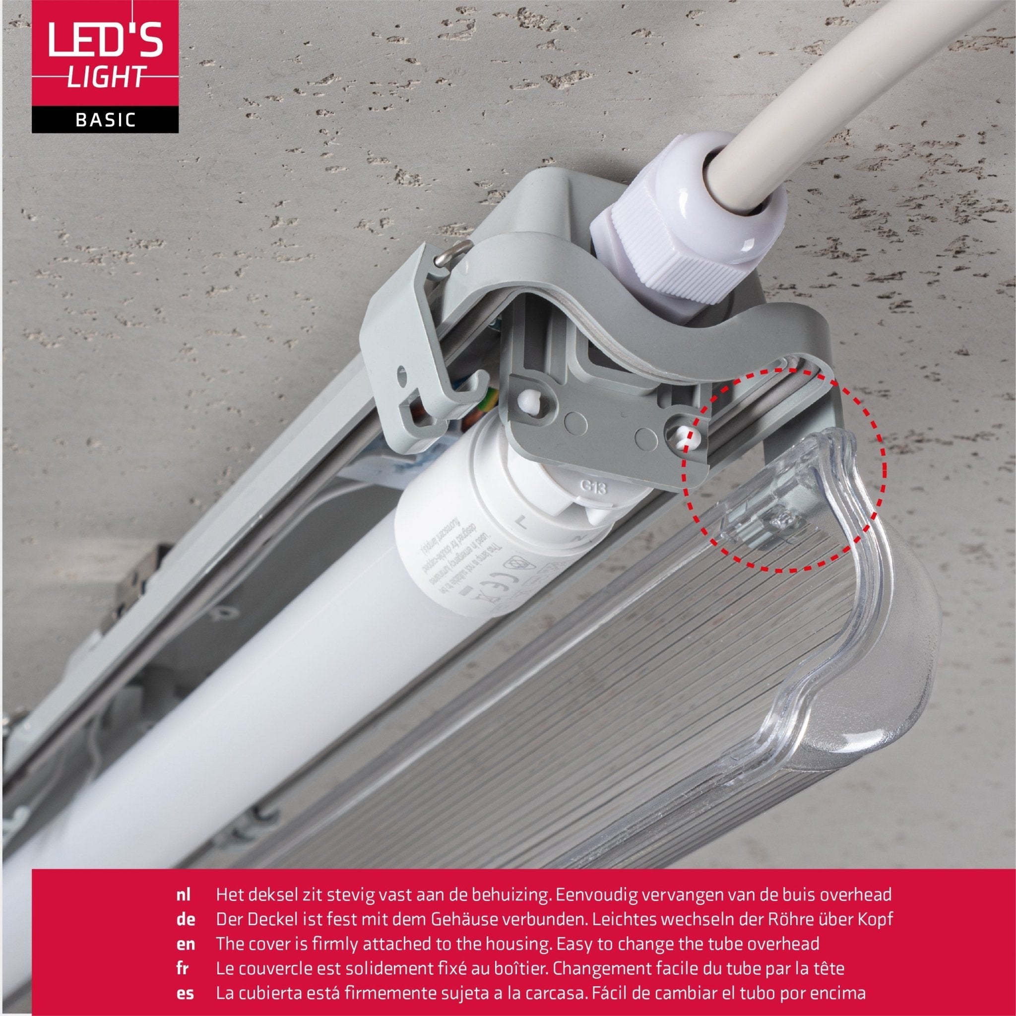 Proventa LED TL armaturen met lampen 120 cm - Koud wit licht 6500 K - Waterdicht - Complete set - 4 stuks - LED.nl