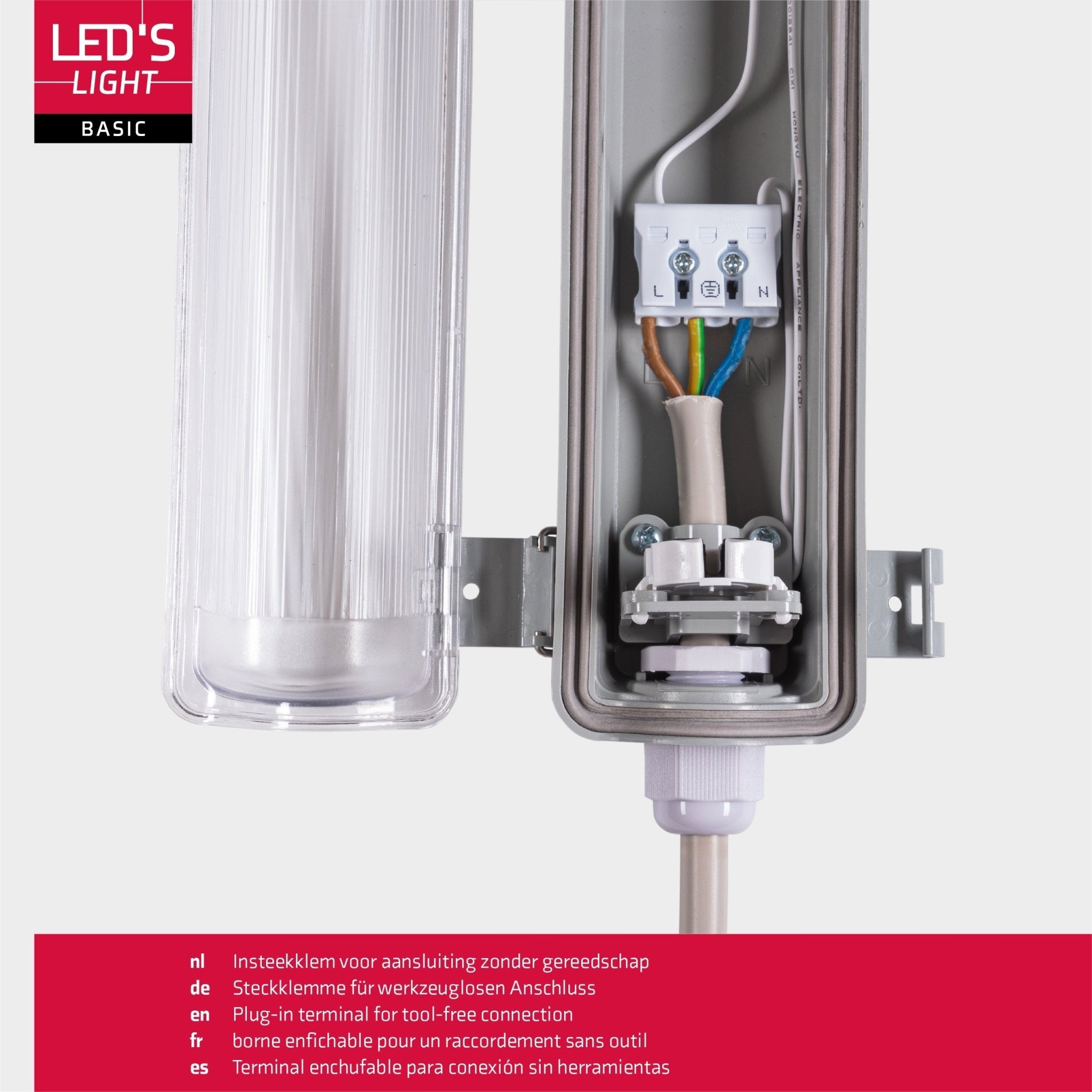 Proventa LED TL armaturen met lampen 120 cm - Koud wit licht 6500 K - Waterdicht - Complete set - 4 stuks - LED.nl