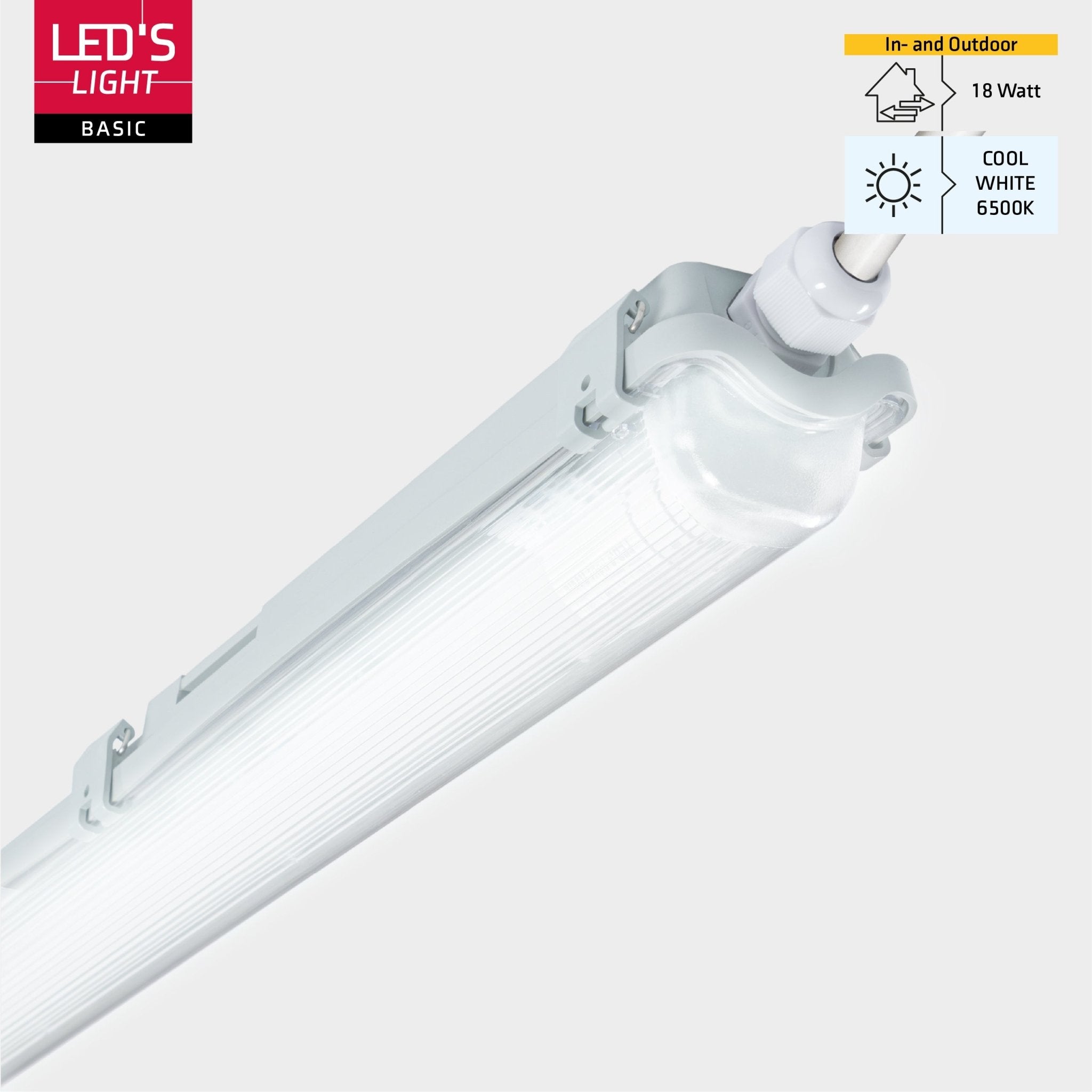 Proventa LED TL armaturen met lampen 120 cm - Koud wit licht 6500 K - Waterdicht - Complete set - 4 stuks - LED.nl