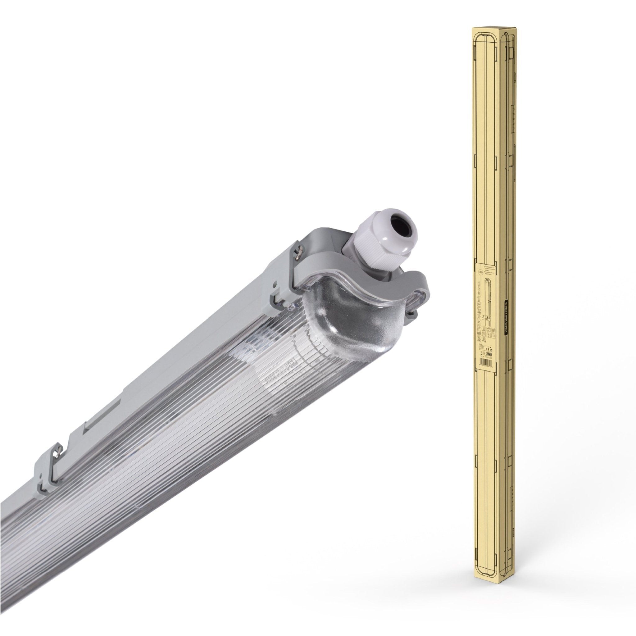 Proventa LED TL armaturen met lampen 120 cm - Koud wit licht 6500 K - Waterdicht - Complete set - 4 stuks - LED.nl