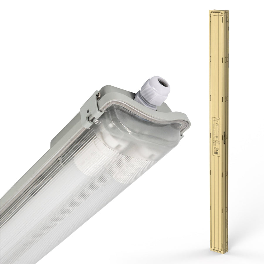 Proventa LED TL dubbel 8 armaturen met 16 buizen 150 cm - Koud wit licht 6500 K - Voordeelverapkking - 8 stuks TL verlichting LED.nl