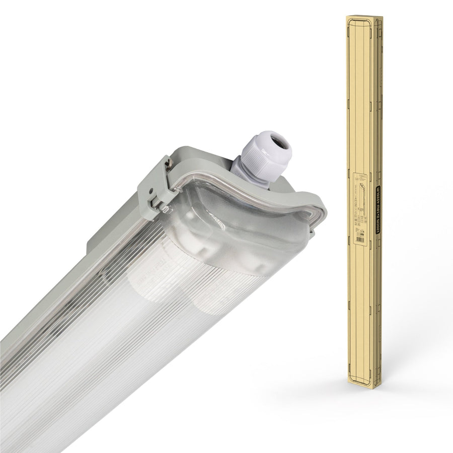 4 PACK - LED TL dubbel armaturen met 8 lampen 120 cm - Koud wit licht 6500 K - Waterdicht TL verlichting LED.nl