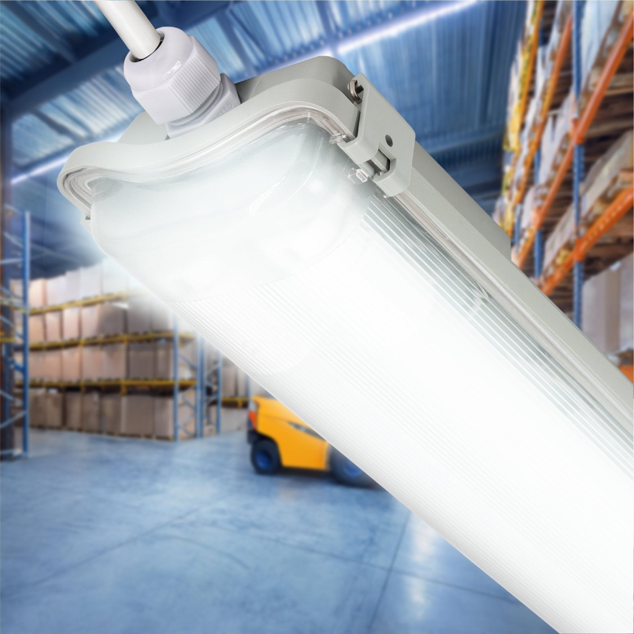 Proventa LED TL dubbel armatuur met 2 lampen 120 cm - Koud wit licht 6500 K - Waterdicht - Complete set - LED.nl