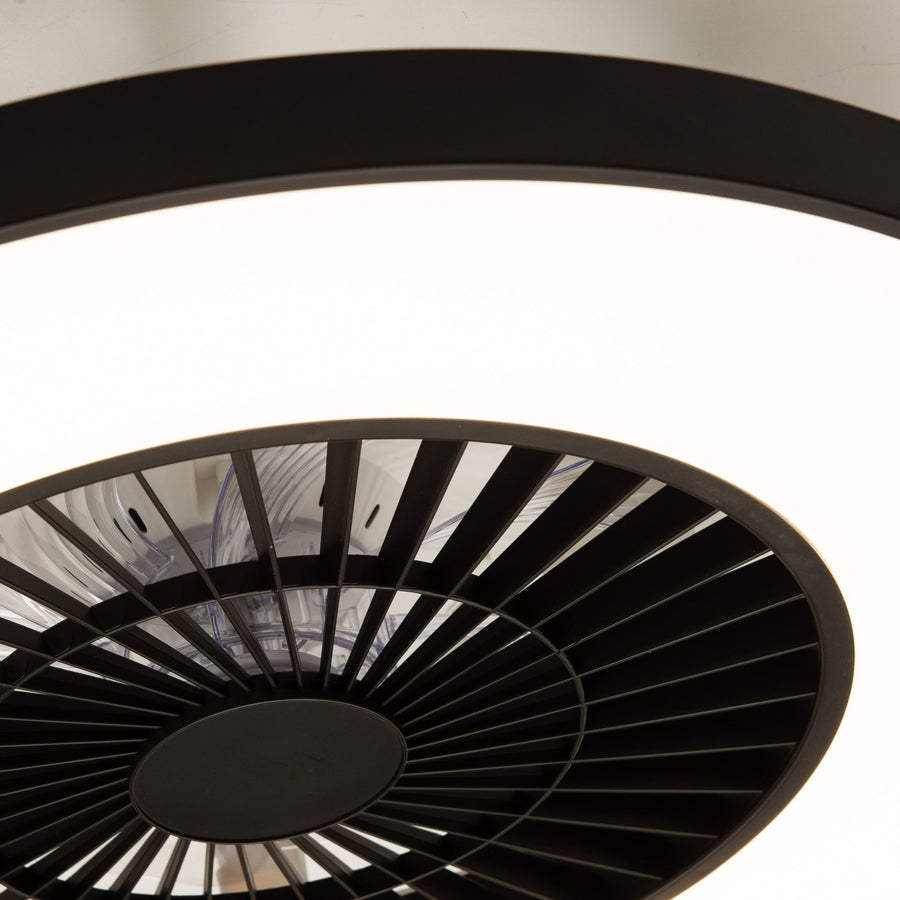 Proventa Premium Ceiling Fan with Lamp 60 cm - Summer and Winter Mode with Remote Control - Black - LED.nl