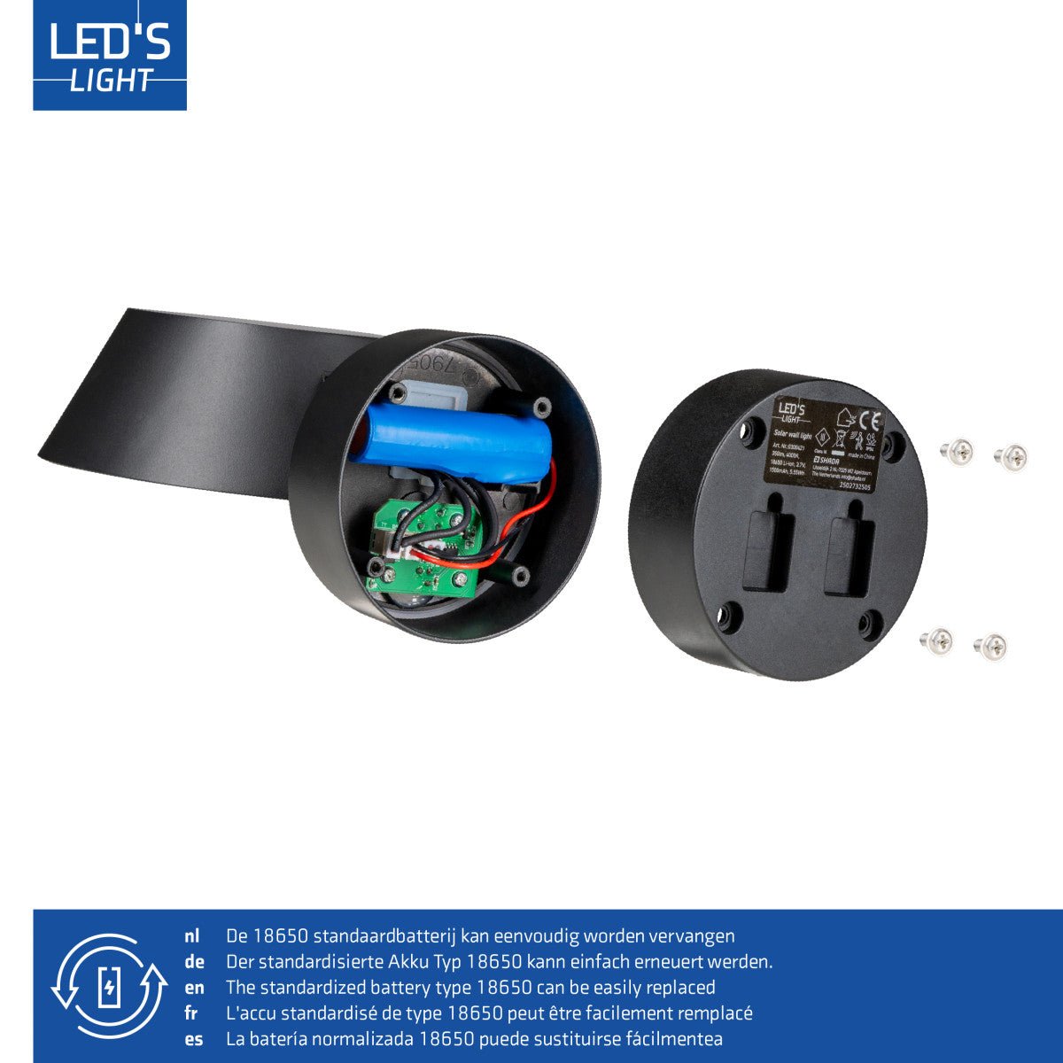 Solar Wandlamp Buitenlamp met Bewegingssensor - 350lm - 4000K - Zwart - IP54 - Sensor - LED.nl