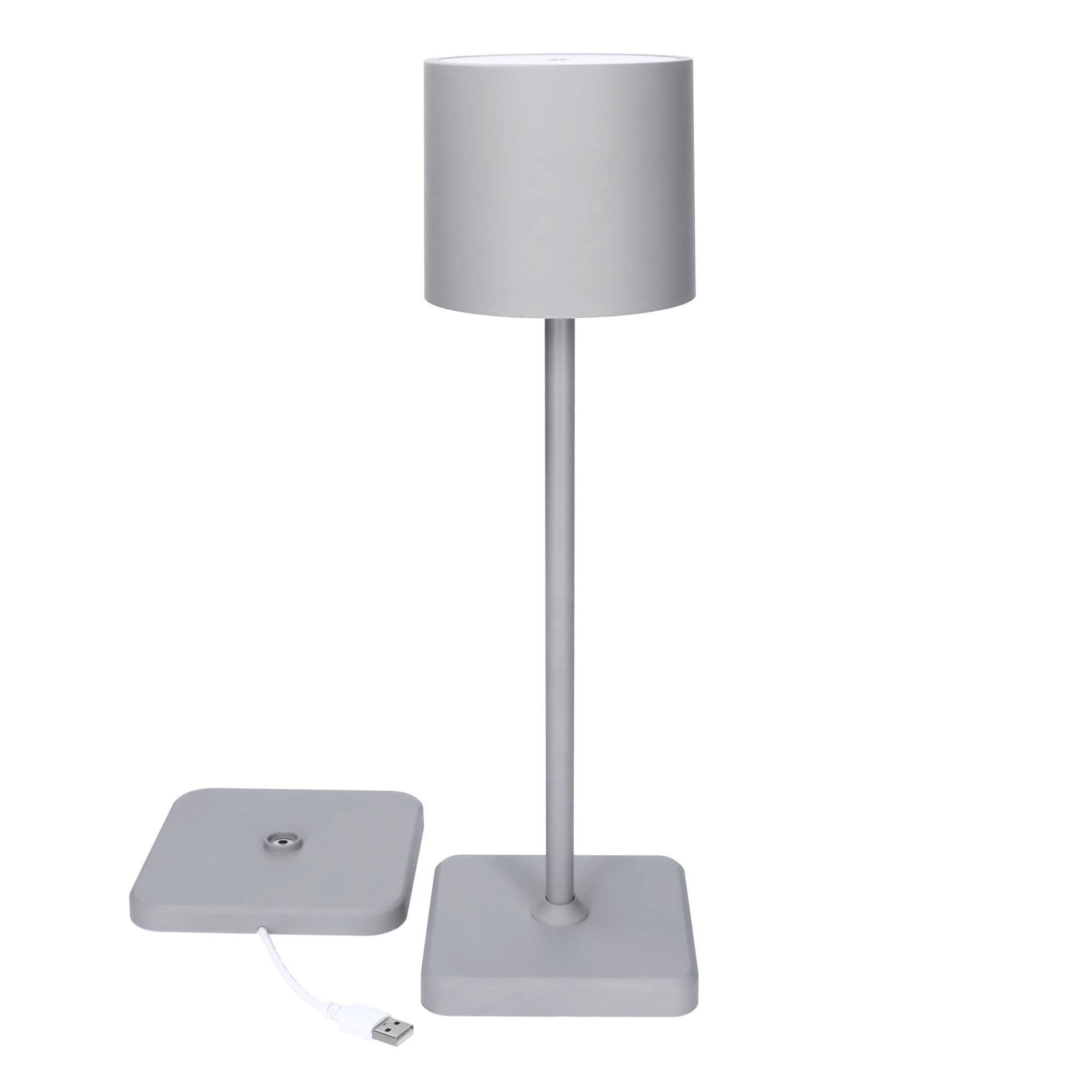 TouchDim Oplaadbare LED Tafellamp - Dimbaar via aanraking - Binnen en buiten - Grijs (kopie) - LED.nl