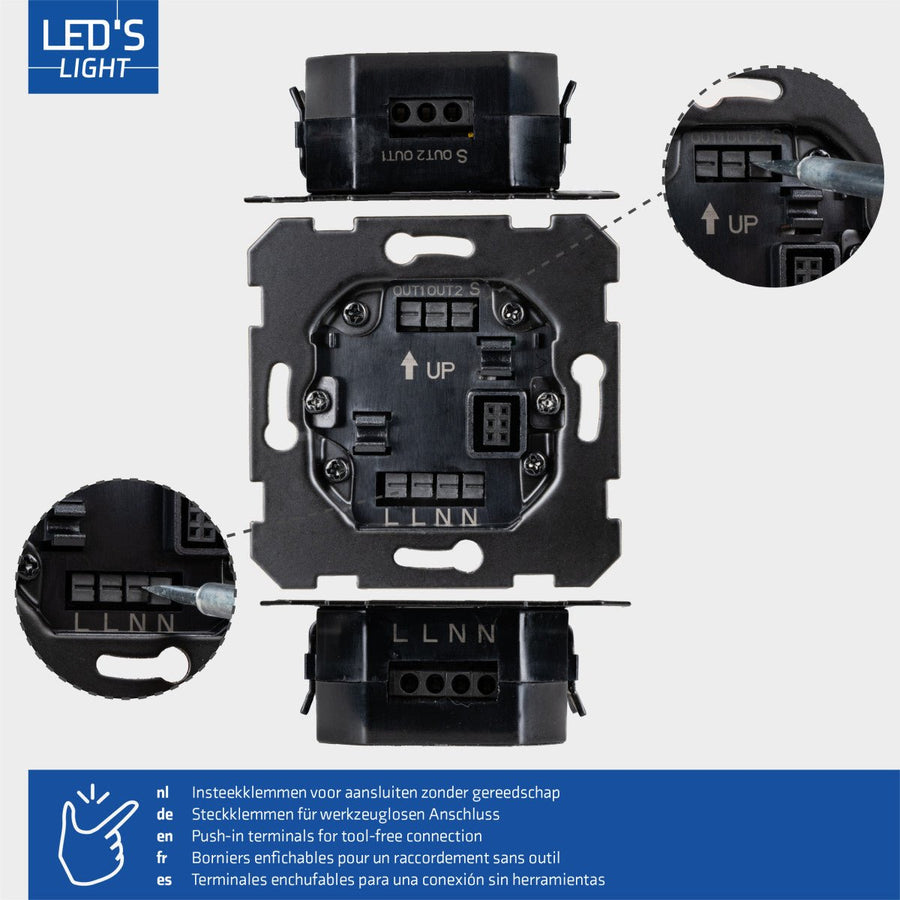 Wandschalter mit Bewegungsmelder - 55 x 55 mm Unterputz - LED-kompatibel - Weiß - LED.de