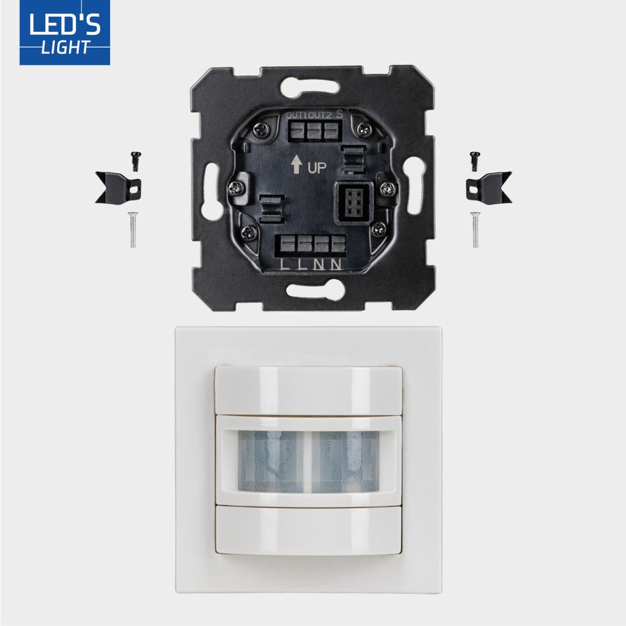 Wandschalter mit Bewegungsmelder - 55 x 55 mm Unterputz - LED-kompatibel - Weiß - LED.de