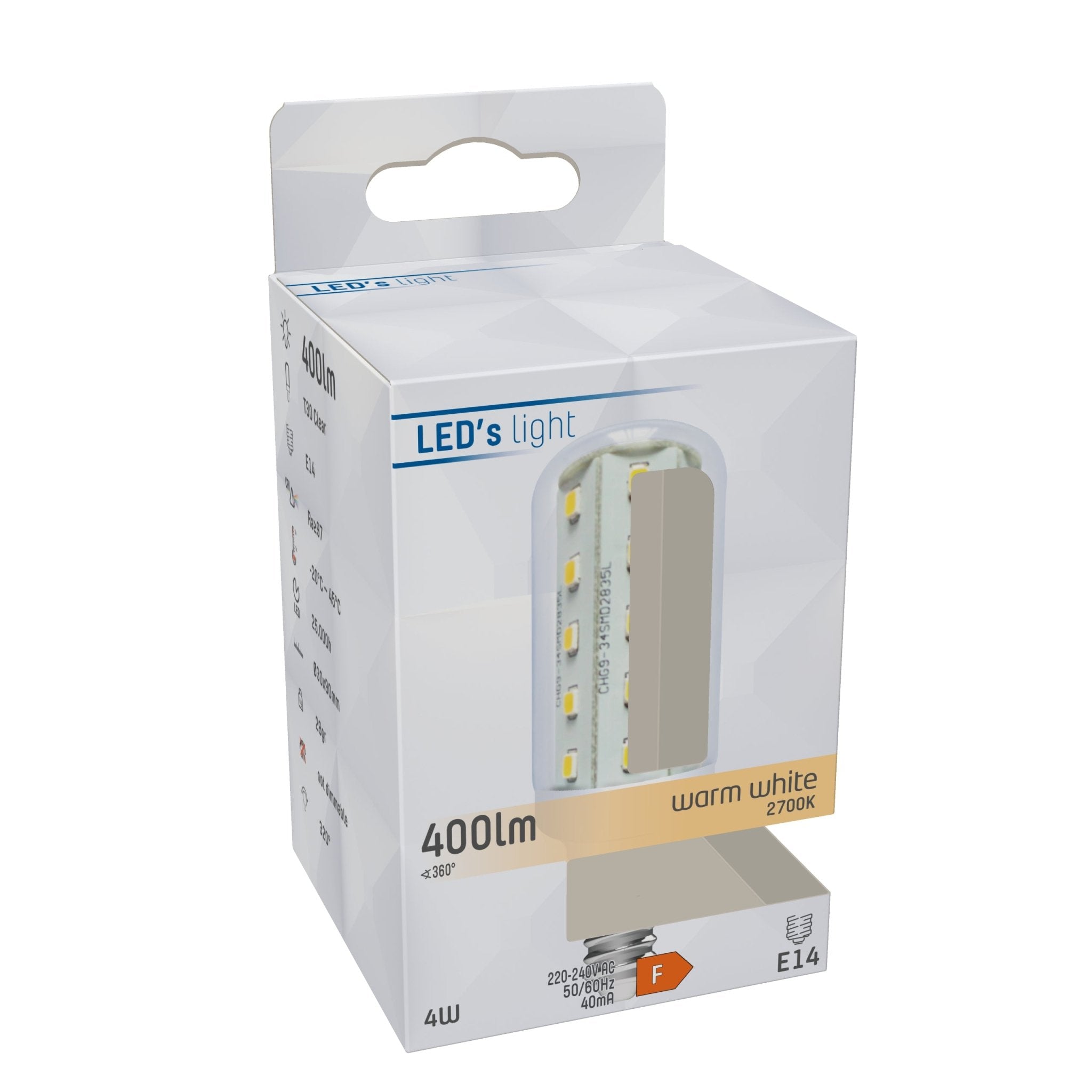 ColorPro LED Lamp E14 - T30 Buis - Kleurweergave index 97 - Warm wit - 4W (35W) Buislampen LED.nl