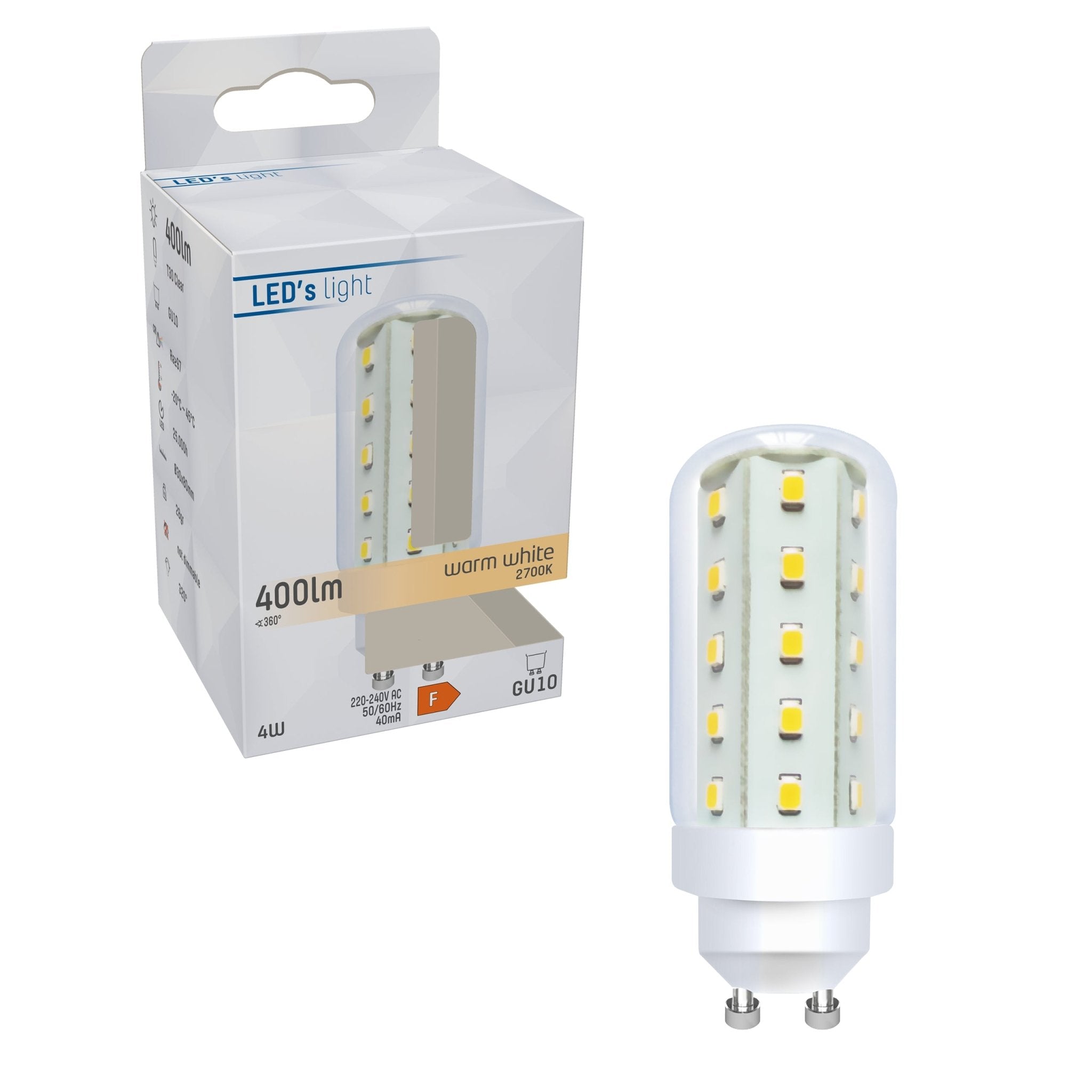 ColorPro LED Lamp GU10 - T30 Buis - Kleurweergave index 97 - Warm wit - 4W (40W) - LED.nl