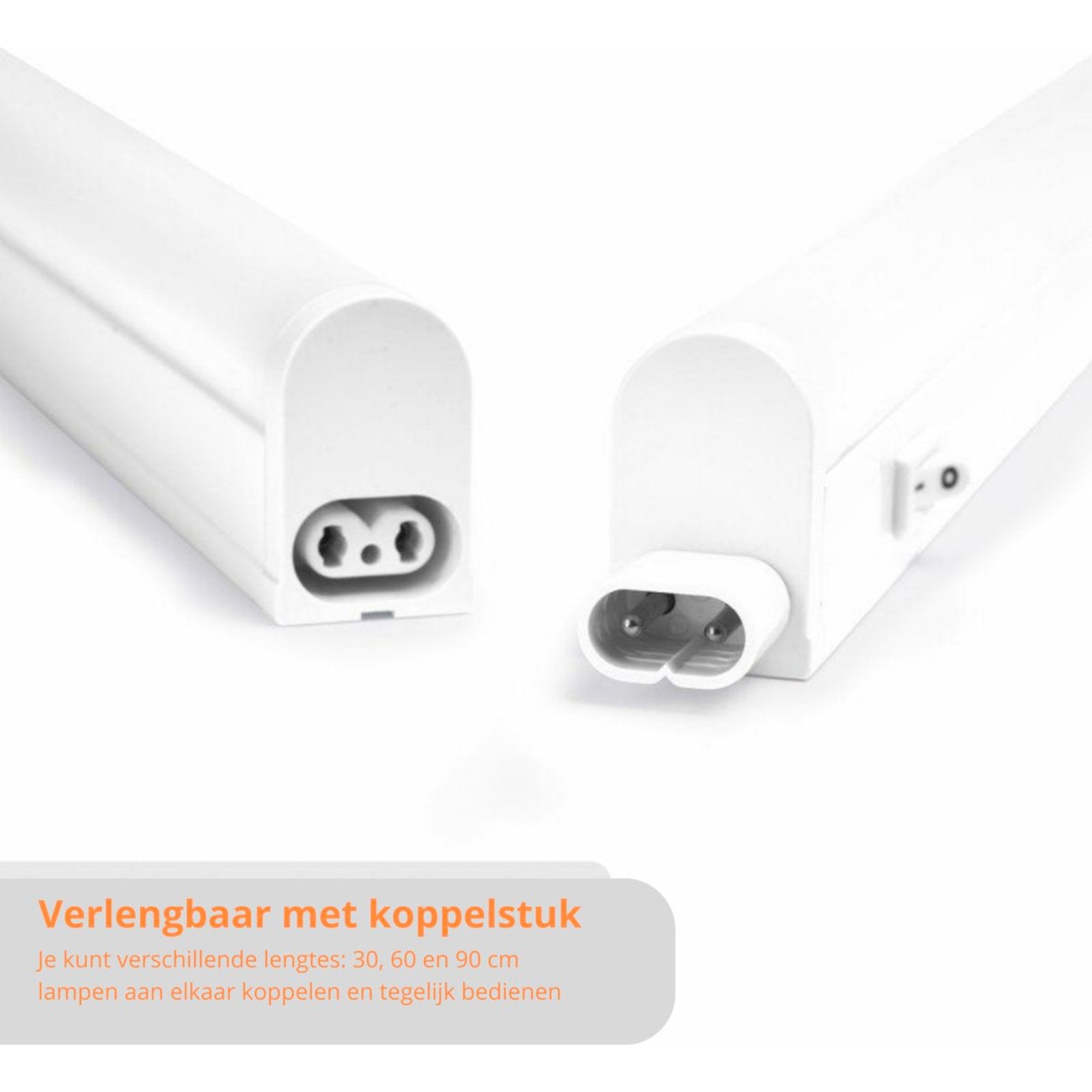 Complete LED Kastverlichting 90 cm - Met koppelstuk en voeding - 3000K LED.nl
