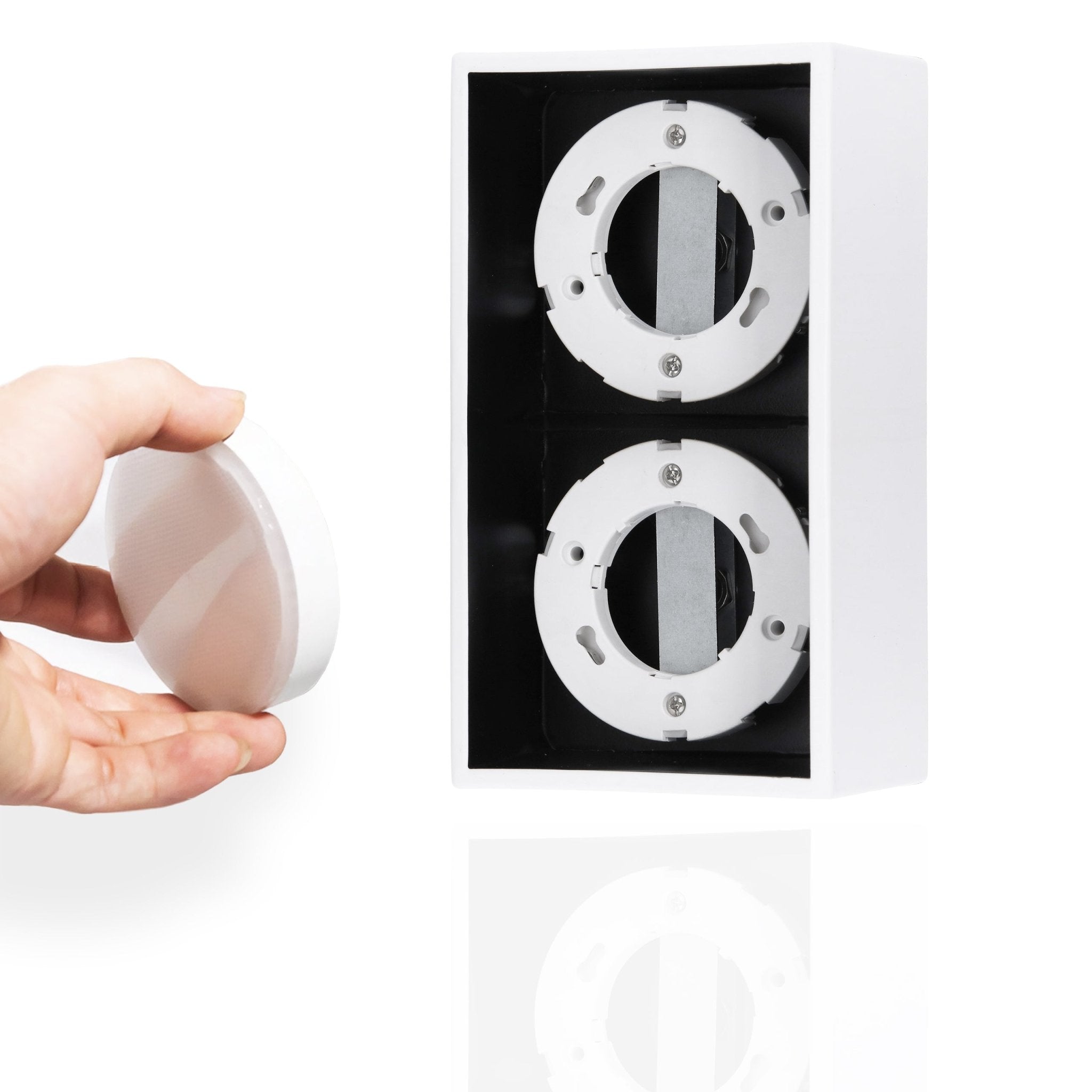 Cube Plafondlamp met 2 lichtpunten - Draaibaar licht -  Staal - 20 x 8 cm - Wit - LED.nl