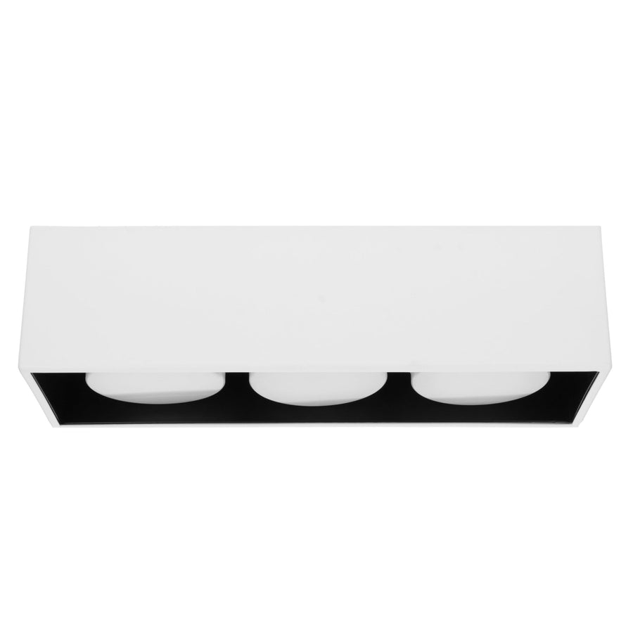 LED's Light Cube LED Plafondlamp - 3 lichtpunten - Draaibaar licht - Staal - 30 x 8 cm - Wit Plafondlampen LED.nl