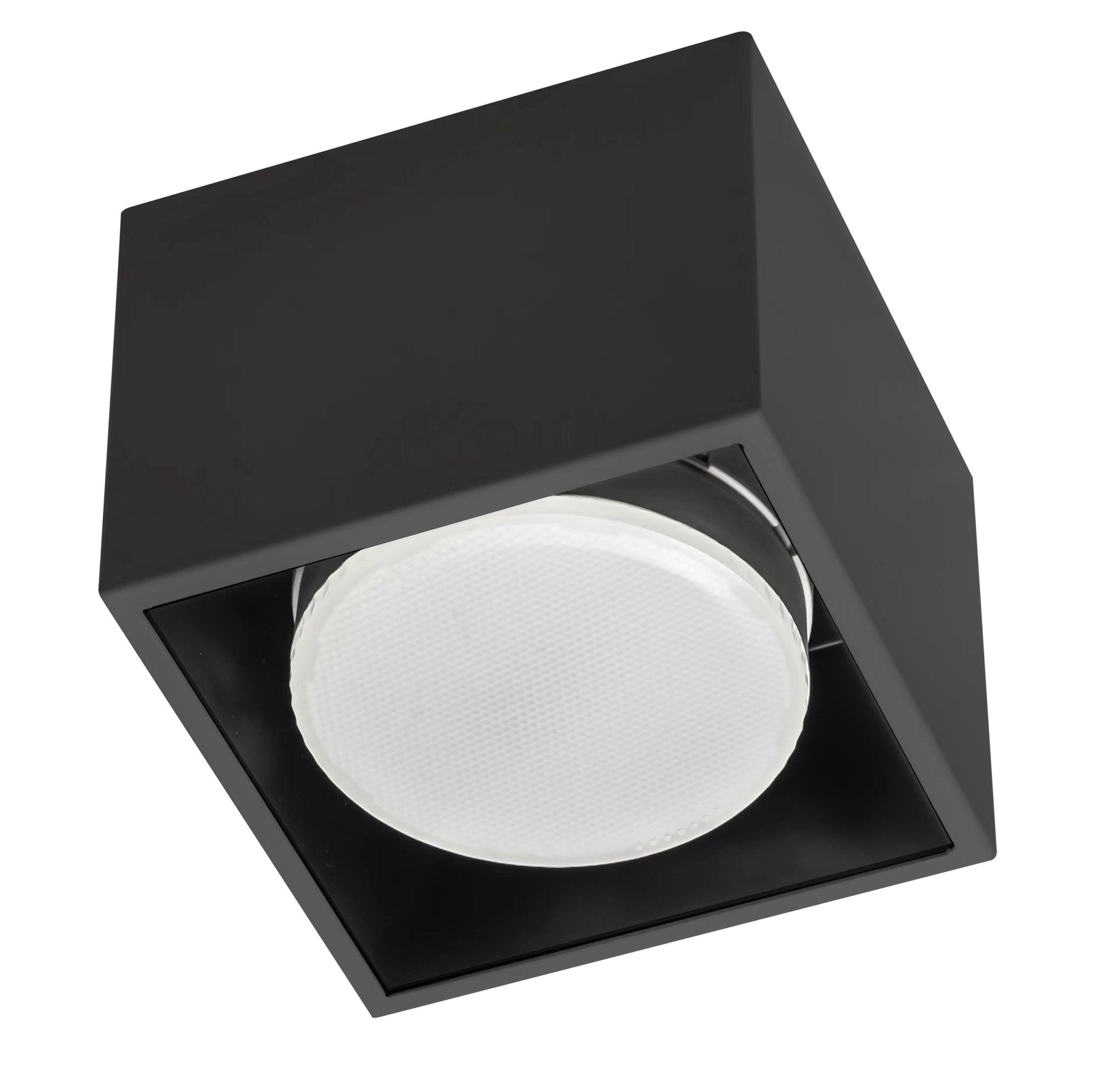 Cube Plafonniere met 1 lichtpunt - Draaibaar licht -  Staal - 10 x 8 cm - Zwart - LED.nl