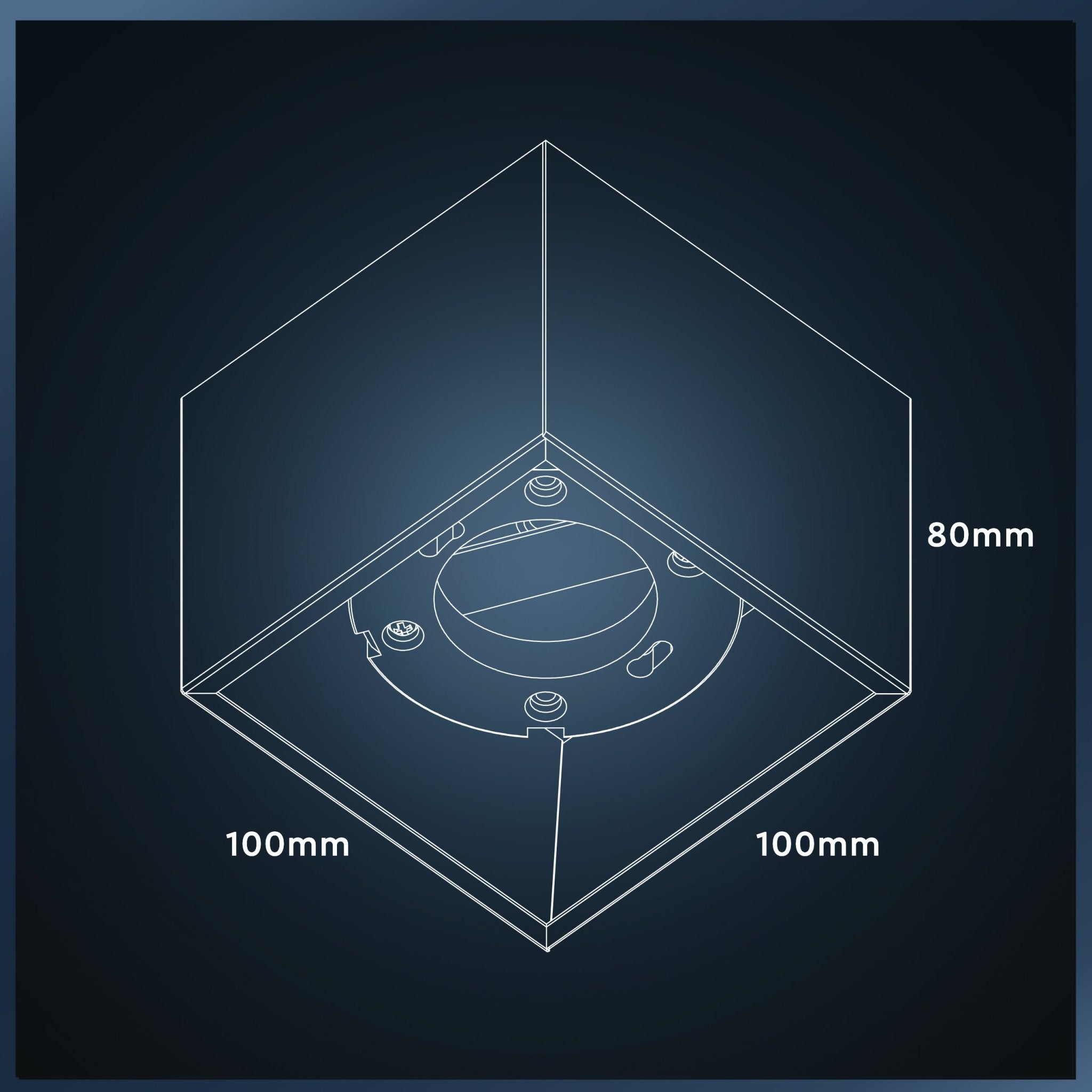 Cube Plafonniere met 1 lichtpunt - Draaibaar licht -  Staal - 10 x 8 cm - Zwart - LED.nl