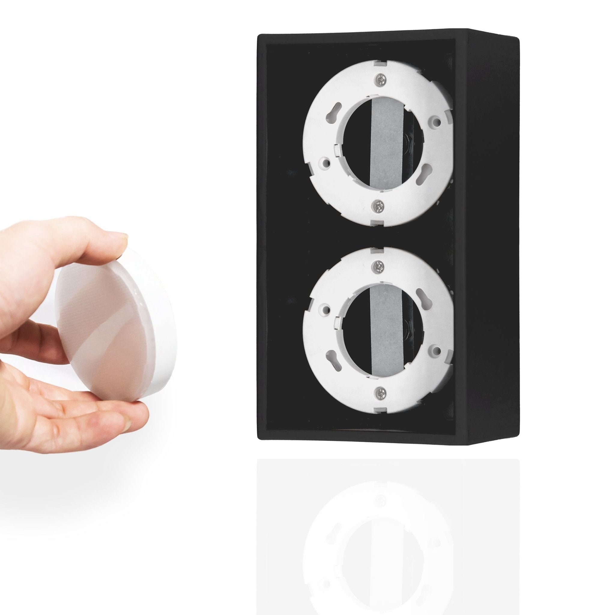 Cube Plafonniere met 2 lichtpunten - Draaibaar licht -  Staal - 20 x 8 cm - Zwart - LED.nl