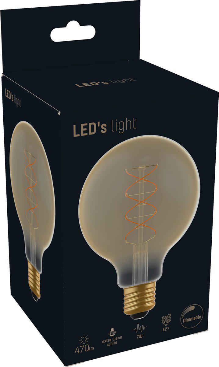 DecoDim LED Lamp Goud E27 - XL Ø 9.5 cm - Dimbaar - Extra warm wit - 5W (25W) - LED.nl