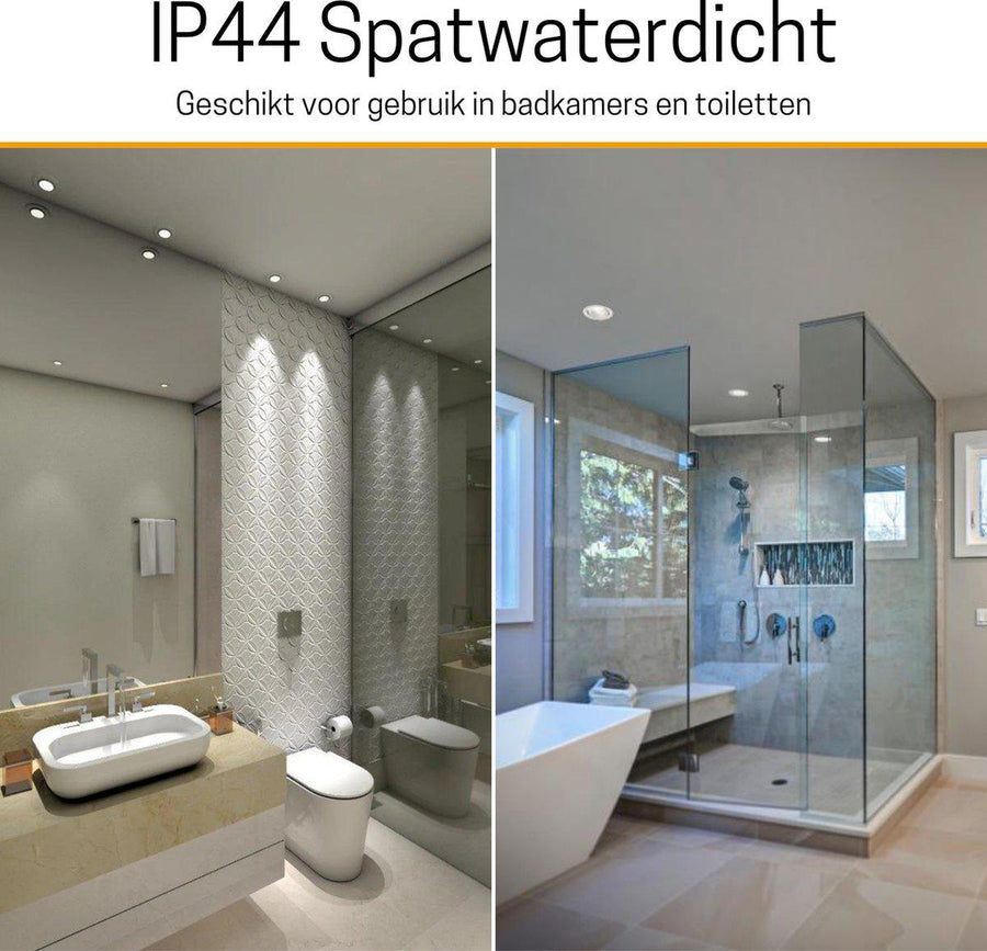 6 PACK - LED's Light Pro LED Inbouwspot Zwart - DimToWarm - Ø 68mm - Kantelbaar - Warm wit licht - CRI95- Dimbaar Inbouwspots LED.nl