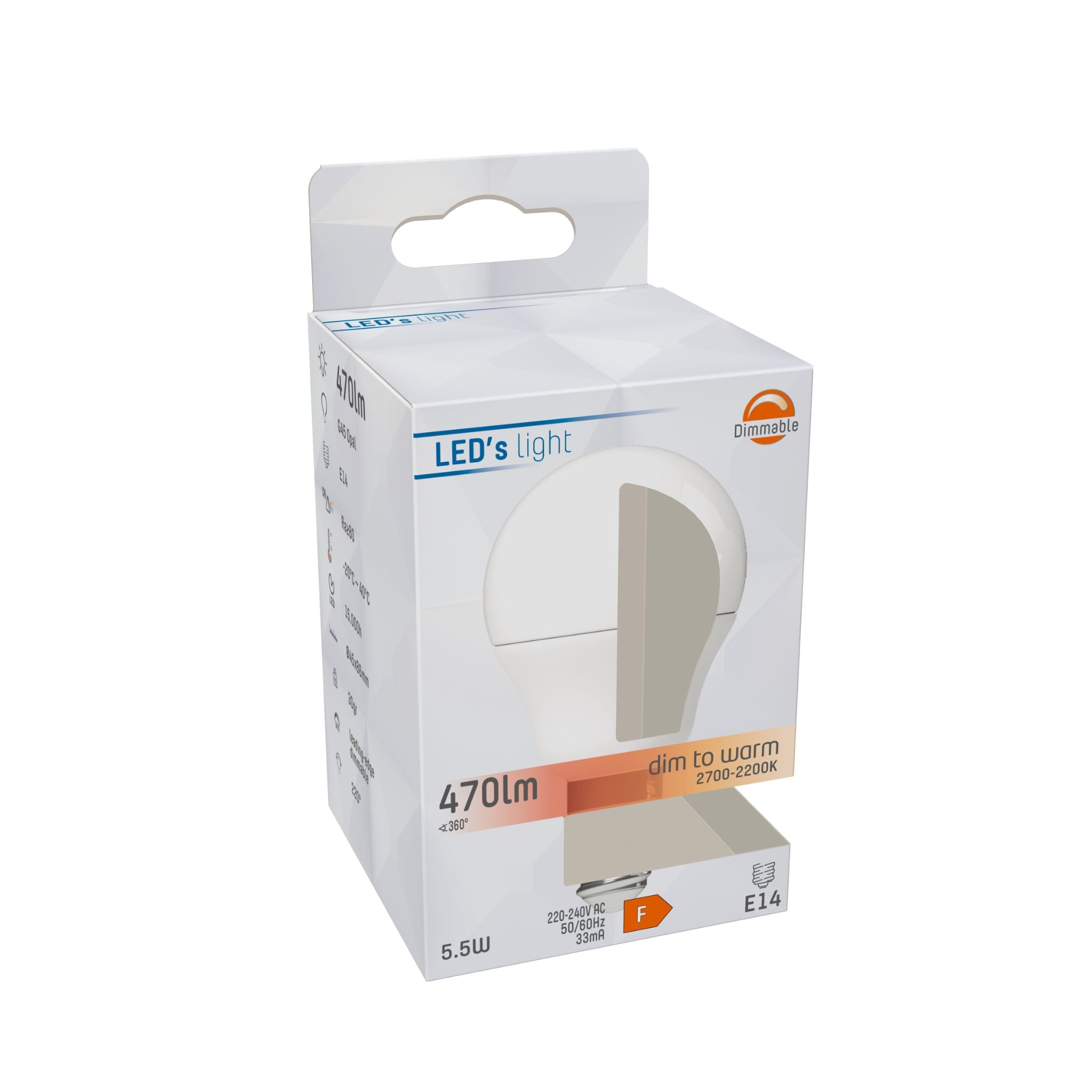 Dimbare LED Lamp E14 - Dimbaar naar extra warm wit - 1 lamp Dimbare lampen LED.nl