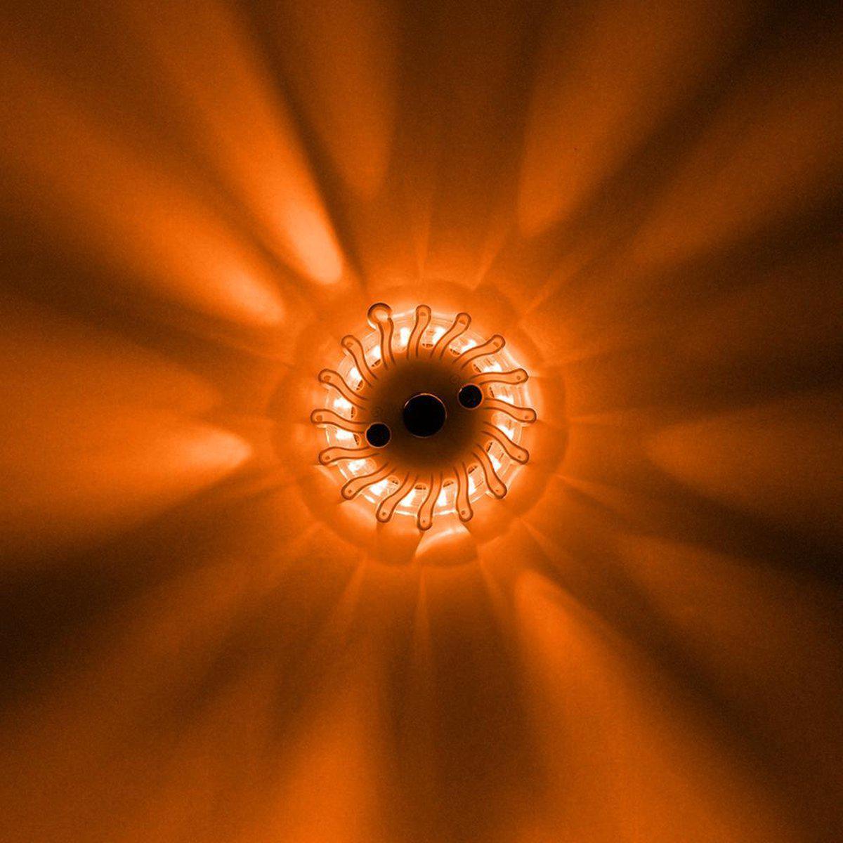 LED's Light Draadloze LED Zwaailamp op Batterijen - 9 standen - Magnetisch & Waterdicht - Oranje Noodverlichting LED.nl