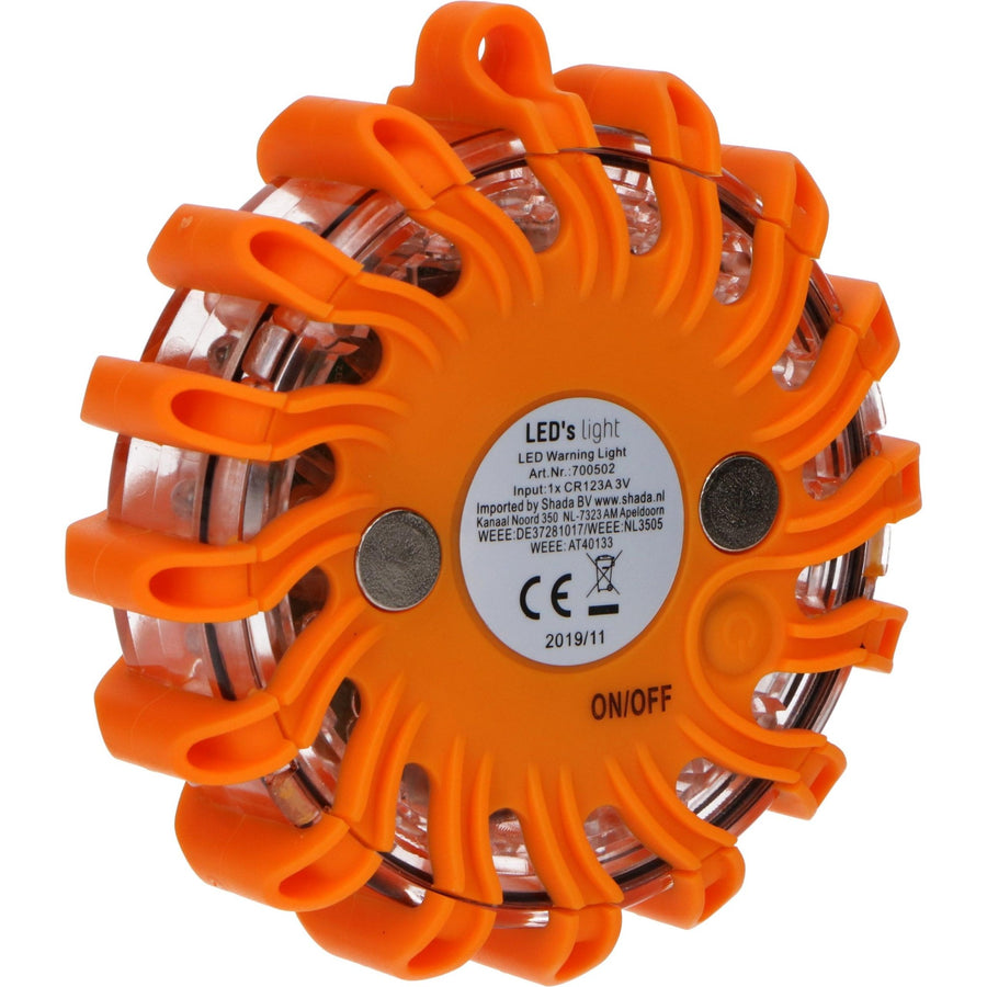 LED's Light Kabellose LED-Taschenlampe mit Batterien – 9 Modi – Magnetisch und wasserdicht – Orange - LED.de