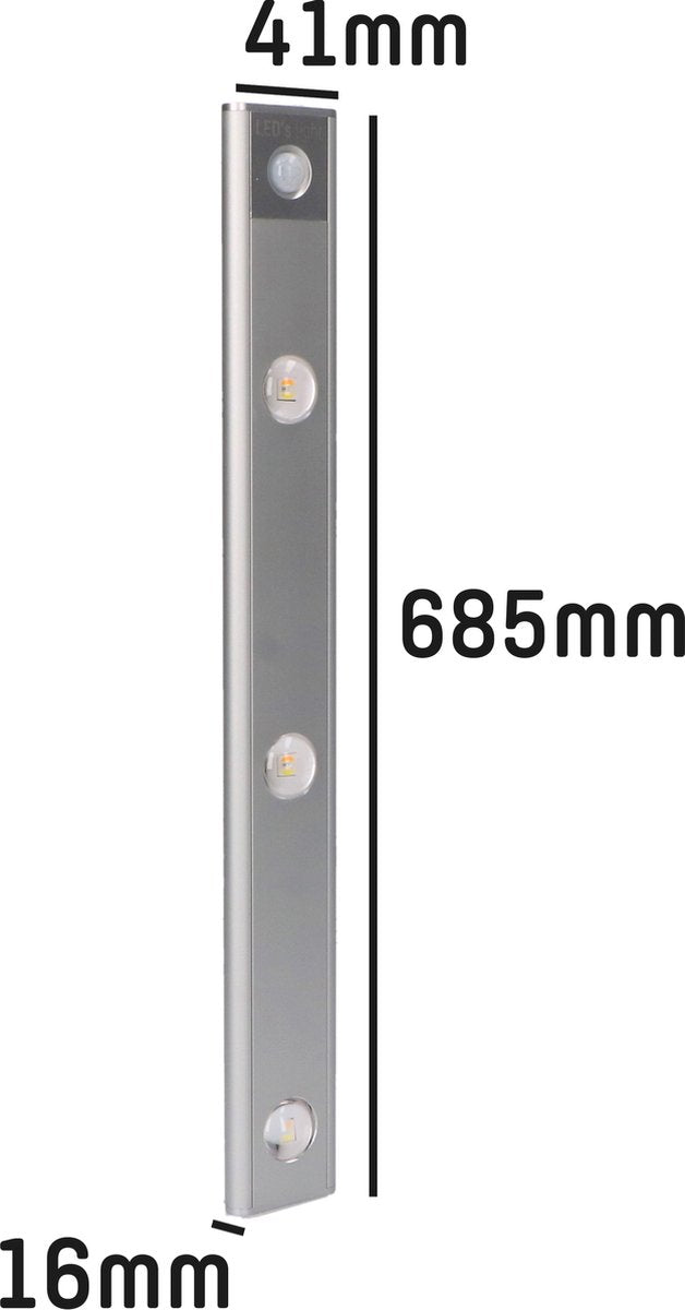 LED's Light EasyFix Cabinet Lighting with Motion Sensor - RGB function - 6 light points - Wireless and rechargeable - 70 cm - LED.nl