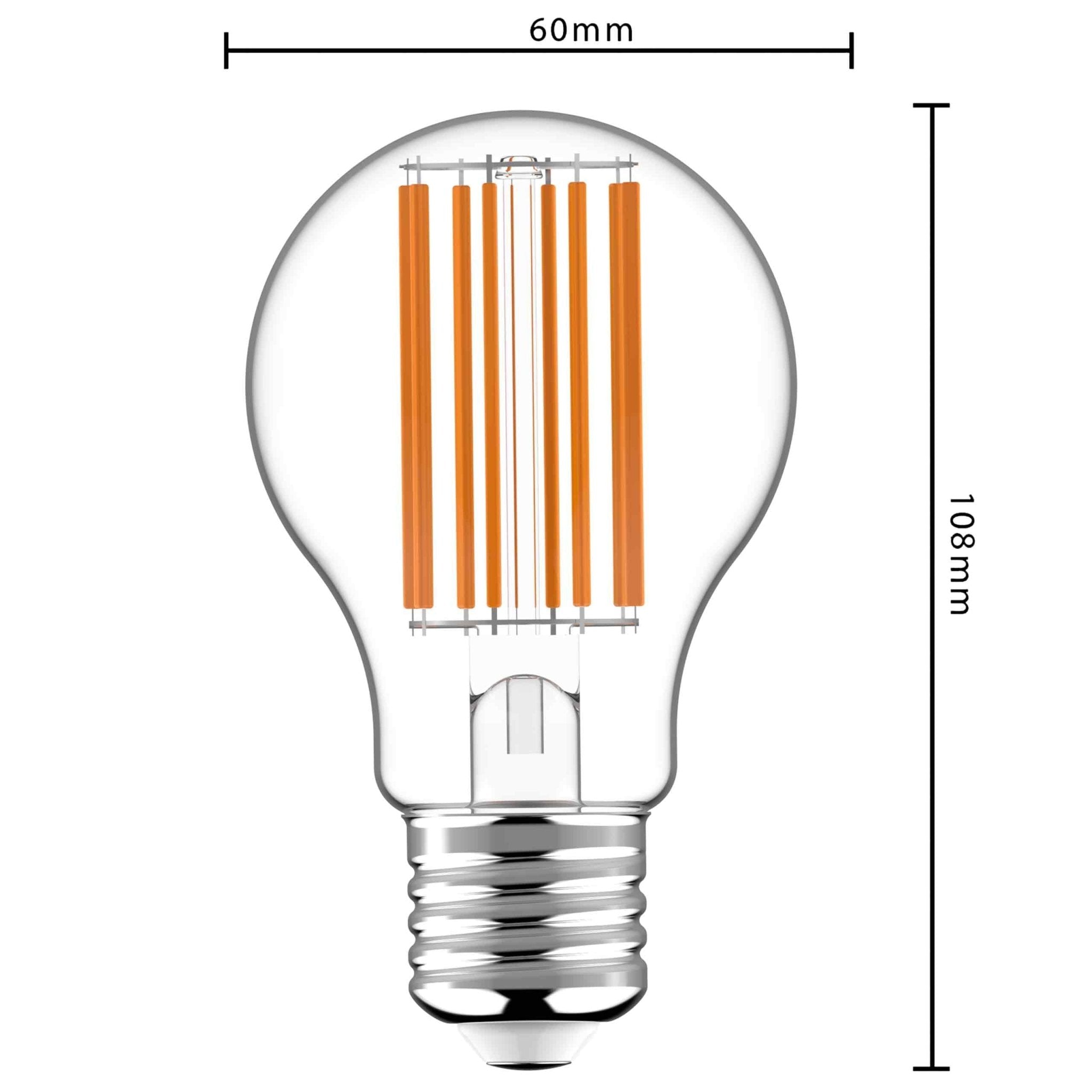 Elite LED Filament Lamp E27 Helder - Gaan tot 25 jaar mee - Warm wit - 3.8W vervangt 60W - LED.nl