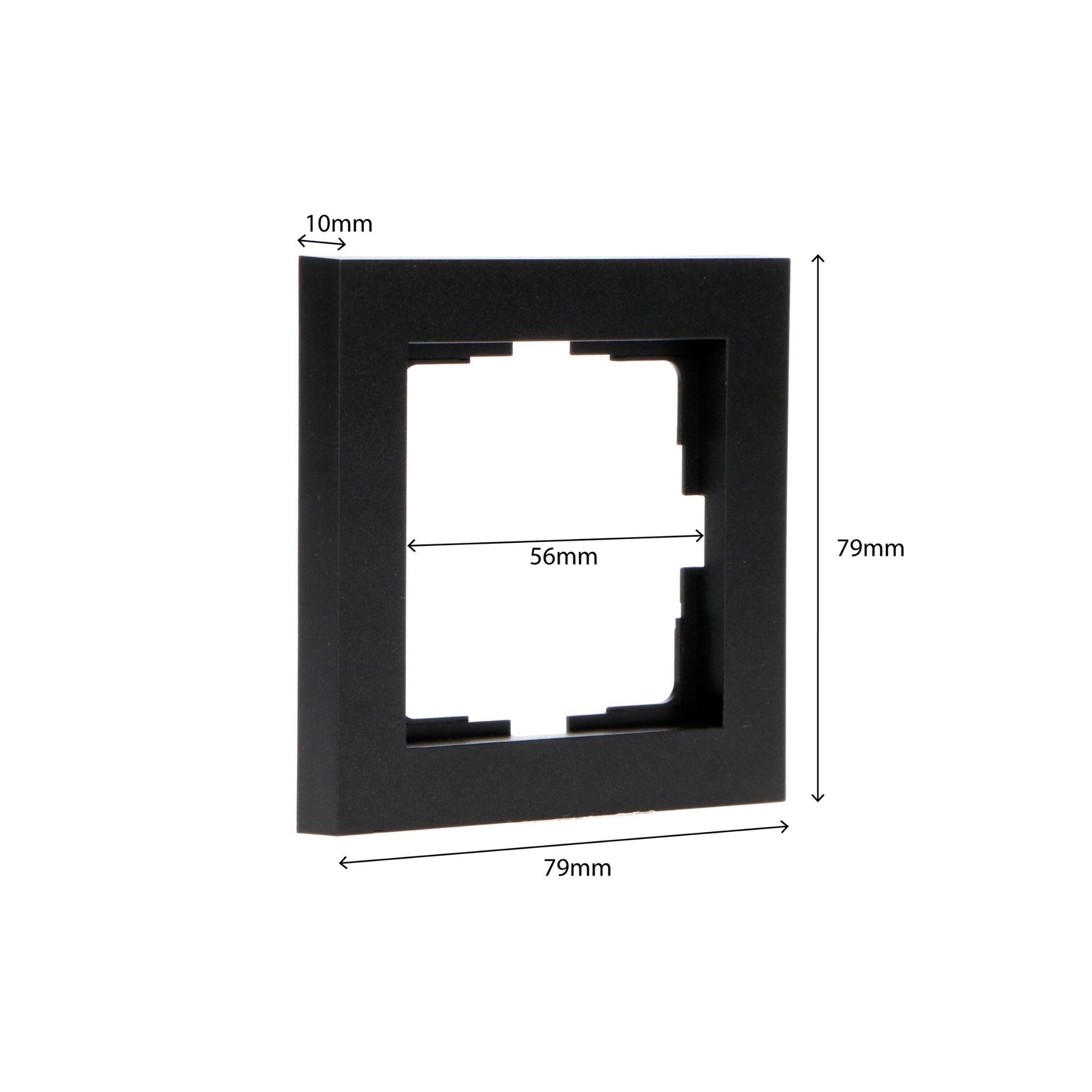 Enkel frame zwart voor wandcontactdoos - 55 x 55 mm - LED.nl