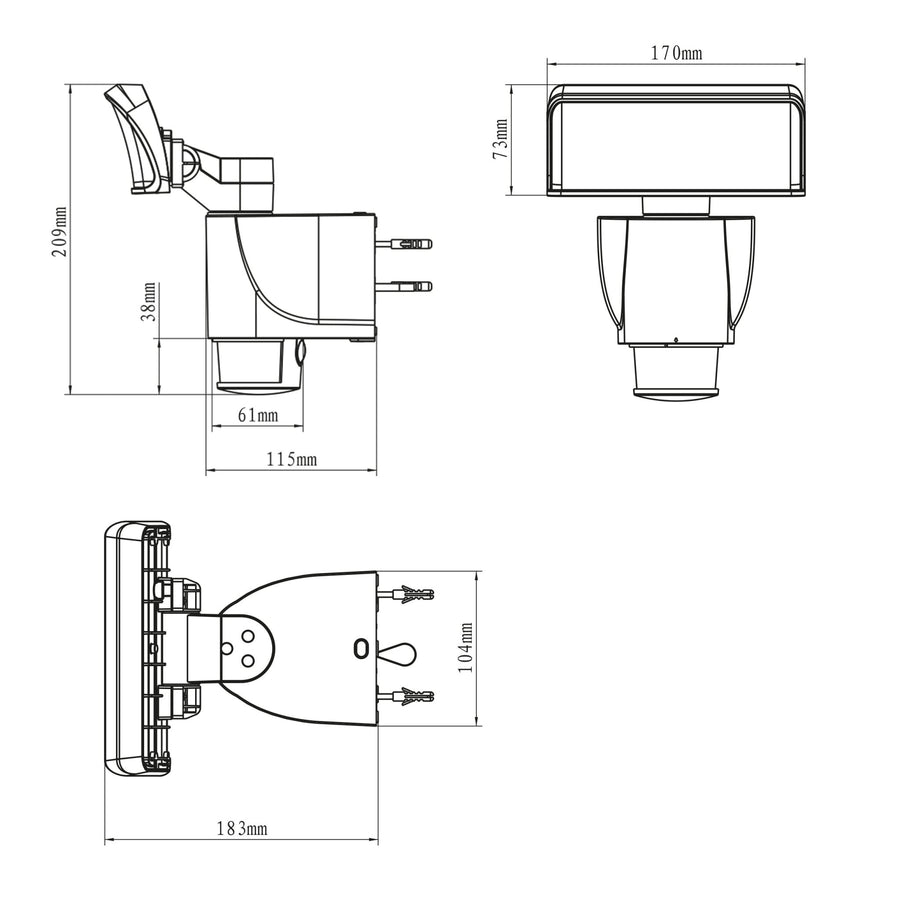 LED's Light LED Schijnwerper met Sensor - Automatische bewegingsvolging - Wit Lichtbronnen Led.nl