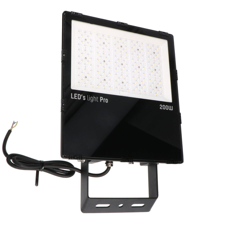 HeavyDuty LED Schijnwerper 200W - Waterdicht (IP66) & Corrosiebestendig (C4) - Zwart breedstraler Schijnwerpers LED.nl