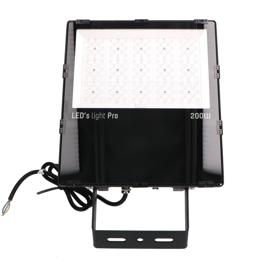 HeavyDuty LED Schijnwerper 200W - Waterdicht (IP66) & Corrosiebestendig (C4) - Zwart breedstraler Schijnwerpers LED.nl
