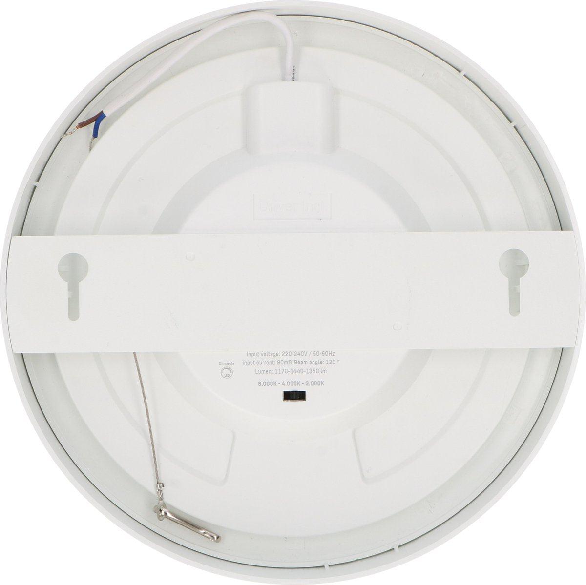 Inbouw/Opbouw LED Plafondlamp CCT Ø 20 cm rond - Dimbaar - warm en koud wit Plafondlampen LED.nl