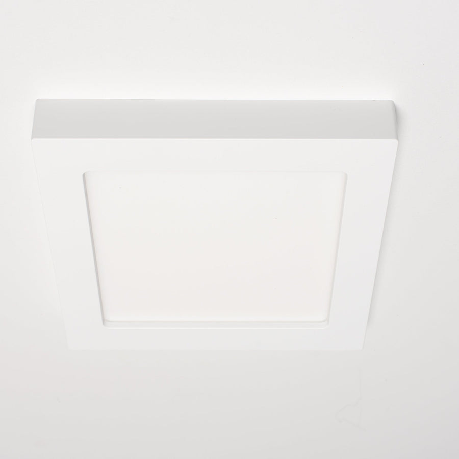 LED's Light Inbouw/Opbouw LED Plafondlamp CCT Ø 20 cm vierkant - Dimbaar - warm en koud wit - Zaagmaat 200×200mm – Wit Plafondlampen LED.nl