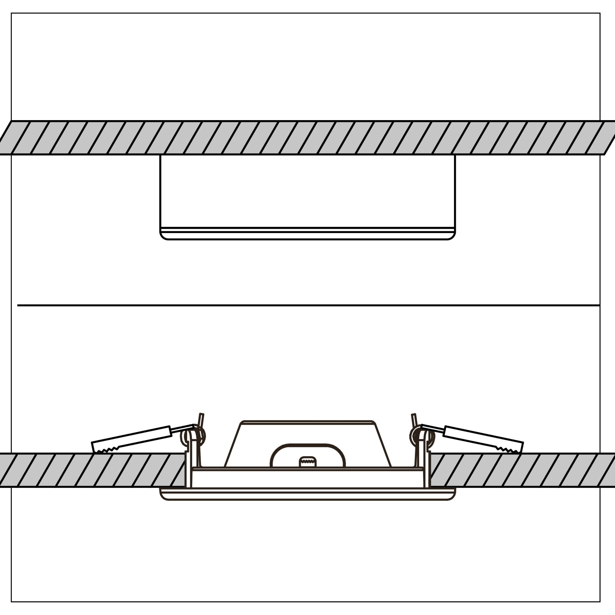 Inbouw/Opbouw LED Plafondlamp CCT Ø 20 cm vierkant - Dimbaar - warm en koud wit - LED.nl
