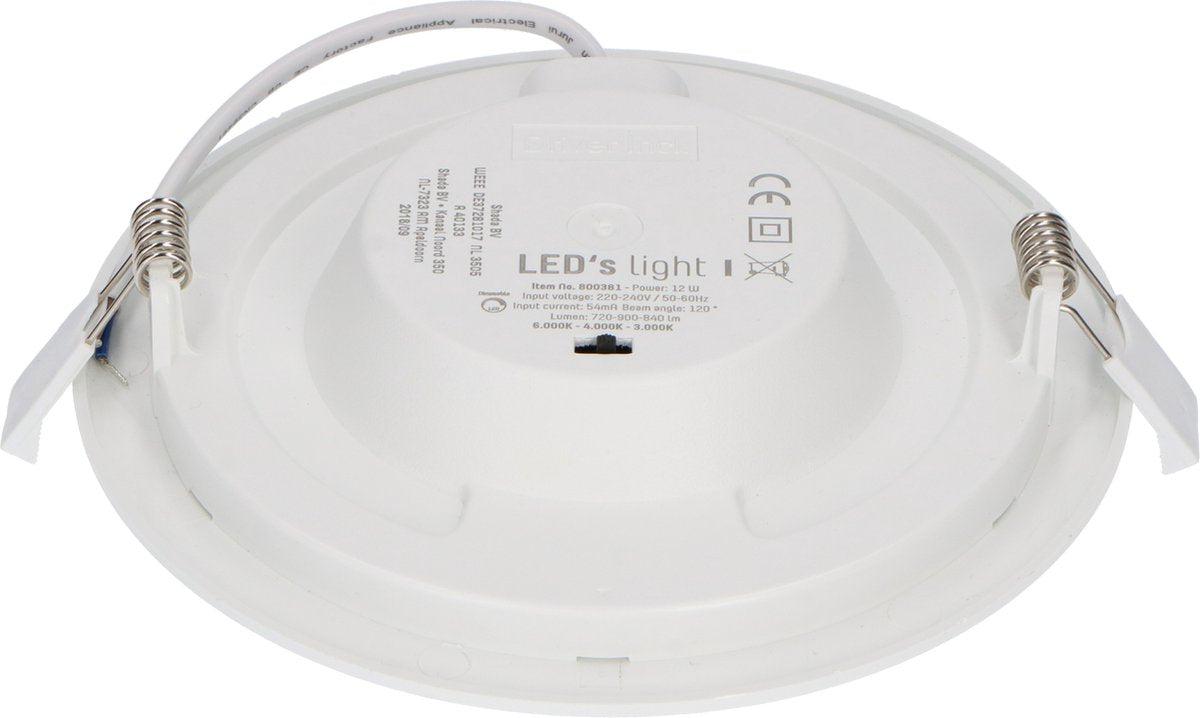 Inbouw/Opbouw LED Plafondspot CCT Ø 15 cm - Dimbaar - warm en koud wit Spotjes LED.nl