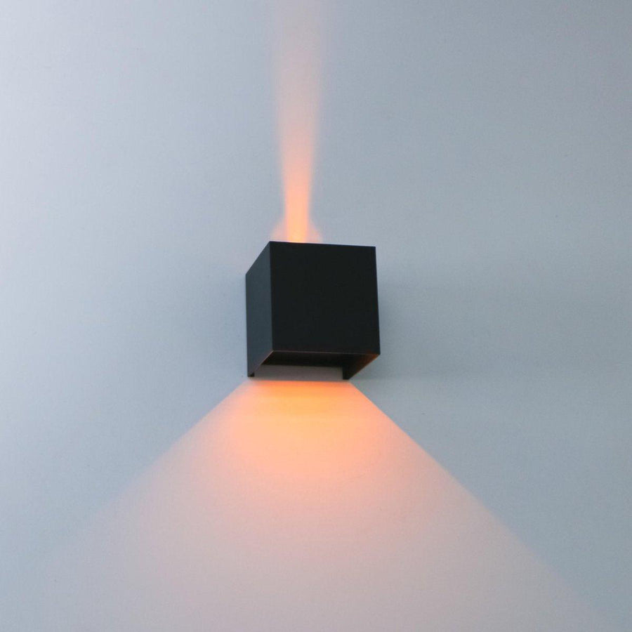 LED's Light Kubus LED Wandlamp buiten - 2 lichts - Dimbaar en instelbare lichtkleur - IP65 Waterdicht - Zwart Wandlampen LED.nl
