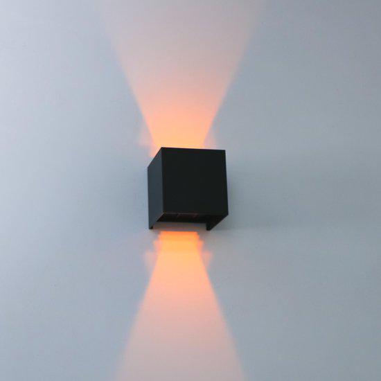 LED's Light Kubus LED Wandlamp buiten - 2 lichts - Dimbaar en instelbare lichtkleur - IP65 Waterdicht - Zwart Wandlampen LED.nl