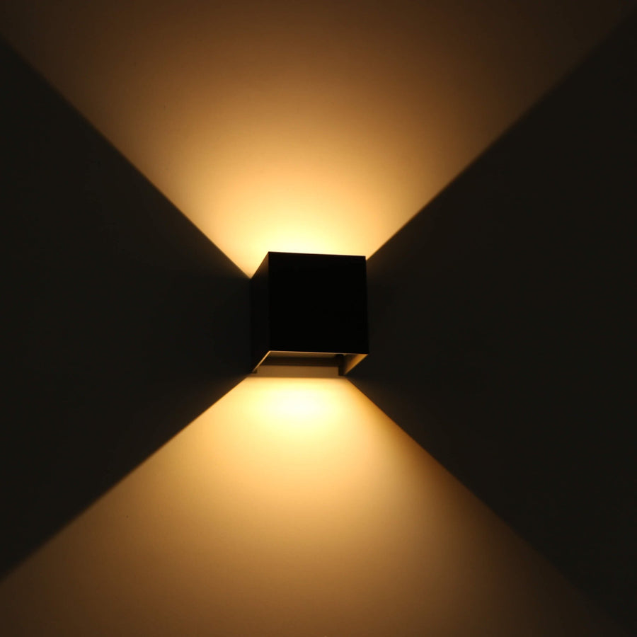 3 pack - LED's Light Kubus LED Wandlamp voor buiten - 2 lichts - IP65 Waterdicht - Warm wit licht - Antraciet Wandlampen LED.nl